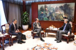 Chairman Bernard Dewit meets with Ambassador Zhang Ming and ETC CEO Eduardo Santander